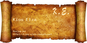 Kiss Elza névjegykártya